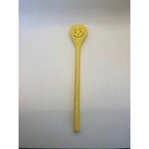 Vintage Splenda Kool-Aid Smiley Face Yellow 11.75 Inch Plastic Mixing Spoon
